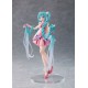 Estatua de Hatsune Miku versión Rapunzel en tonos pastel