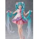 Estatua de Hatsune Miku versión Rapunzel en tonos pastel