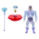Figura Invisible Skeletor transparente con capa y báculo.