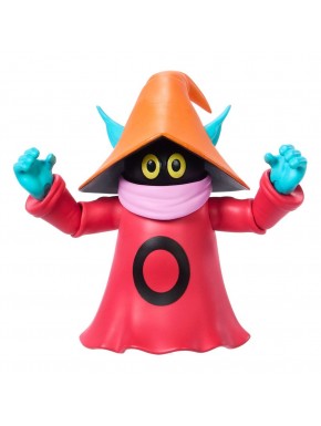 Figura de Orko de 14 cm en rojo y azul, con sombrero naranja.