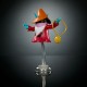 Figura de Orko de 14 cm en rojo y azul, con sombrero naranja.