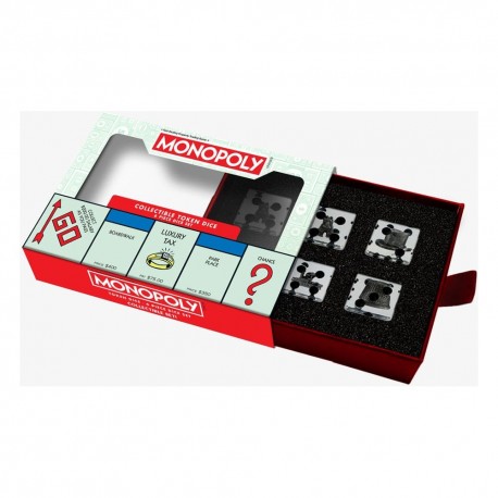 Pack de dados Monopoly Token Oversized con piezas de juego