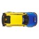 Dos modelos de Honda Civic Type R en azul y amarillo.