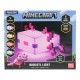 Lámpara Axolotl de Minecraft encendida en tono rosa