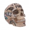 Cofrinho Skull Tattoo Fund de Resina 16,2x23x18,5cm - Nemesis