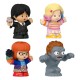 Cuatro minifiguras de Wednesday Little People