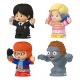 Cuatro minifiguras de Wednesday Little People