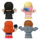 Cuatro minifiguras de Wednesday Little People