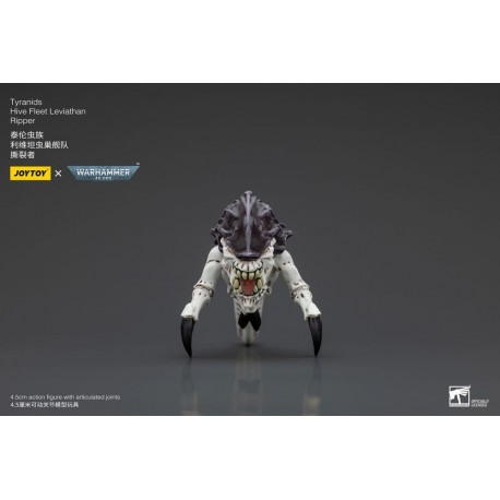 Figurine articulée Tyranids Warhammer 40k blanc et violet