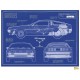 Poster Lithograph - " Back to the Future Delorean Ed. Limited