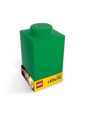 Lampe de nuit verte en silicone avec design LEGO