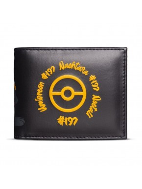 Monedero Bifold Pokemon Umbreon con diseño negro y amarillo