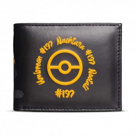 Monedero Bifold Pokemon Umbreon con diseño negro y amarillo