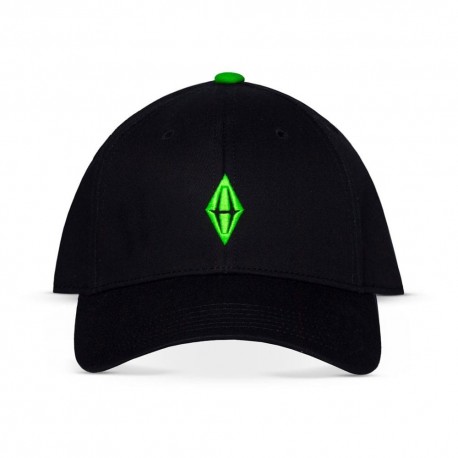 Boné preto Sims Black Diamond com diamante verde