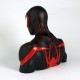 Cofrinho Spider-Man Miles Morales em PVC preto e vermelho