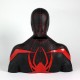 Cofrinho Spider-Man Miles Morales em PVC preto e vermelho