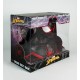 Cofrinho Spider-Man Miles Morales em PVC preto e vermelho