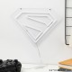 Lámpara de pared LED Superman Neon, escudo de DC Comics