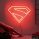 Lámpara de pared LED Superman Neon, escudo de DC Comics