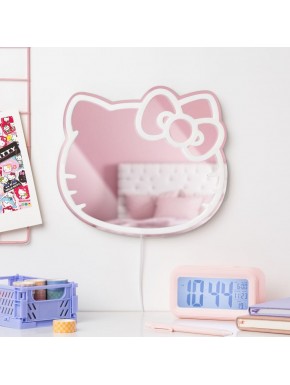 Luminária de parede LED Hello Kitty com luz neon.