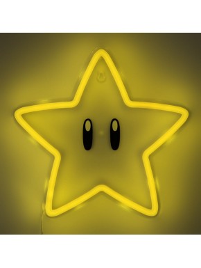 Lámpara LED de pared en forma de estrella de Super Mario