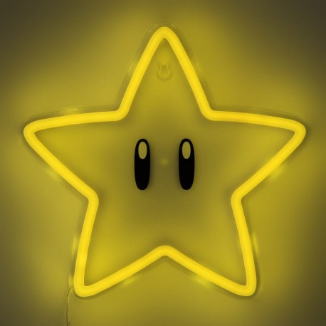 Lámpara LED de pared en forma de estrella de Super Mario
