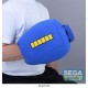 Almohadilla Mega Man PtZ Mega Buster azul con detalles amarillos