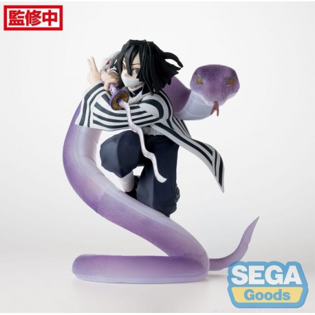 Estatua de Obanai Iguro con serpiente púrpura