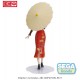 Statue de Chisato Nishikigi en style chinois avec un parasol.