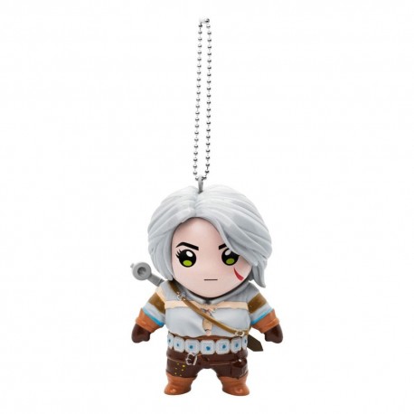 Figura colgante caricaturesca de Ciri de The Witcher