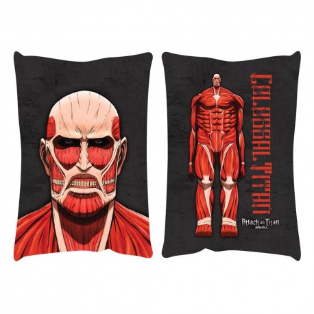 Coussin Attack on Titan Colossal Titan avec design avant et arrière