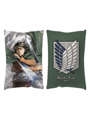 Almohada Levi Attack on Titan con emblema del Cuerpo de Exploración