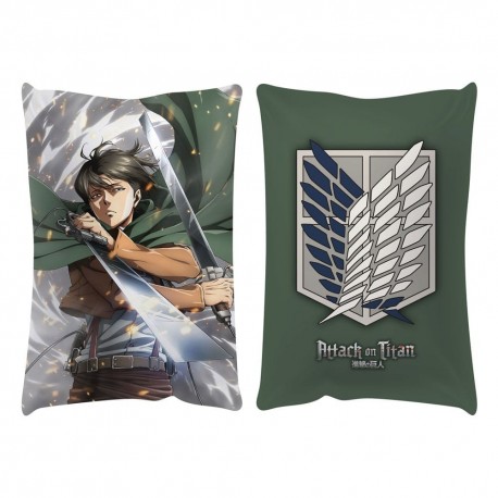 Almohada Levi Attack on Titan con emblema del Cuerpo de Exploración