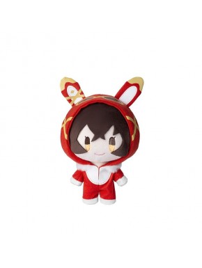 Peluche de Amber de Genshin Impact en color rojo con orejas decorativas