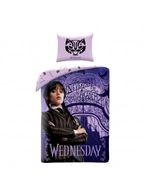 Funda nórdica Wednesday con Academia Nevermore