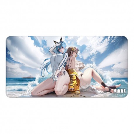 Tapis de souris Nikke Helm et Anis sur la plage