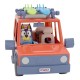 Figurine Bluey avec véhicule Family Cruiser et planches de surf