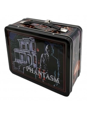 Lata de metal Phantasm con diseño de película de terror