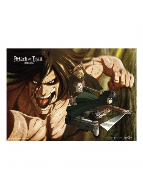 Póster de tela de Attack On Titan con Titan de Ataque