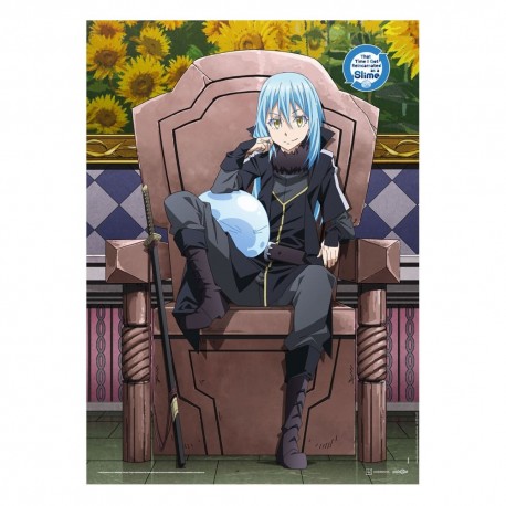 Póster de tela Demon Lord Rimuru sentado en trono