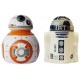 Salt and pepper shakers ceramic Star Wars BB-8 and R2-D2