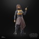 Figurine de Mae Assassin Star Wars avec cape violette.
