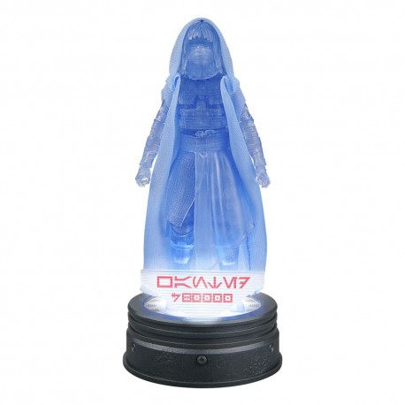 Figurine holographique Mae de Star Wars sur base illuminée.