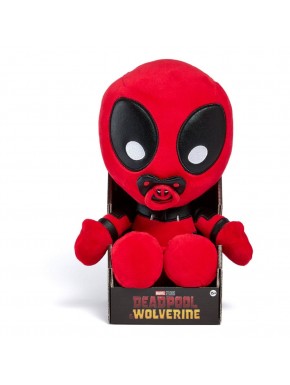 Peluche Deadpool Babypool 25 cm en colores rojo y negro