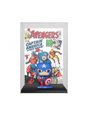 Figura POP! de Capitán América con portada de cómic Avengers #4