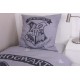 Funda nórdica gris Harry Potter con escudo de Hogwarts