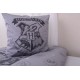 Funda nórdica gris Harry Potter con escudo de Hogwarts