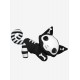 Peluche de Emily the Strange Nee Chee de 20 cm en blanco y negro