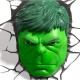 Lámpara 3D LED de la cara de Hulk