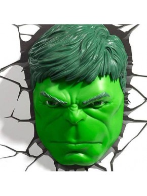 Lámpara 3D LED de la cara de Hulk